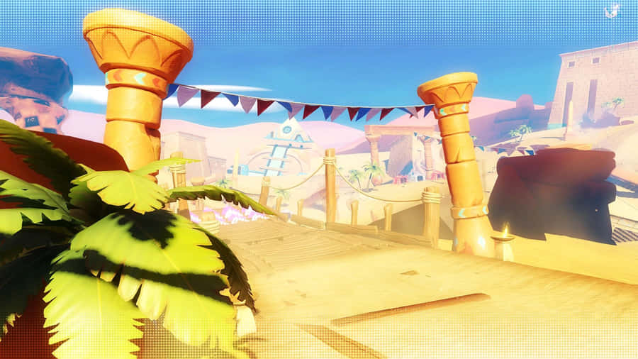 Sonic Sandopolis Zone Inspired Scene Wallpaper