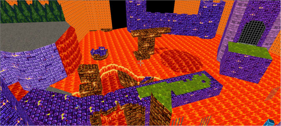 Sonic Speeding Through The Captivating Marble Zone Wallpaper