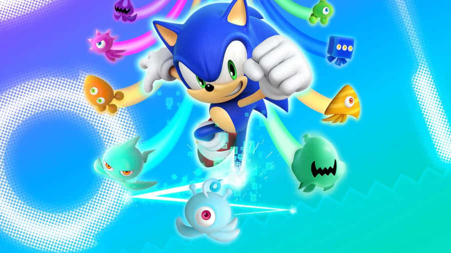 Sonic The Hedgehog Exploring The Vibrant Planet Wisp Wallpaper