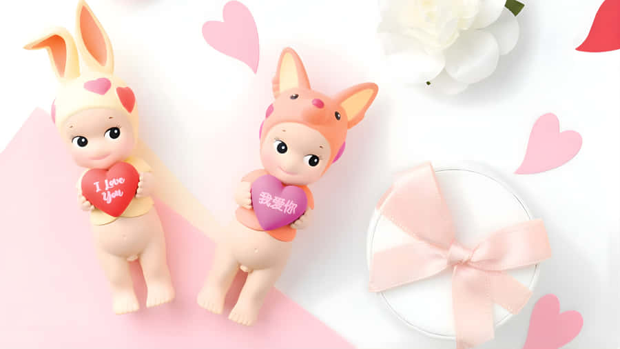Sonny Angel Love Heart Figures Wallpaper