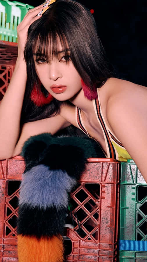 Sophia Katseye Fashion Portrait Wallpaper