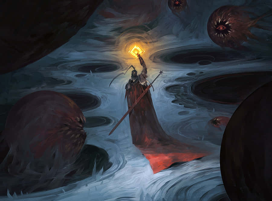 Sorcerer_ Battling_ Eldritch_ Horrors Wallpaper
