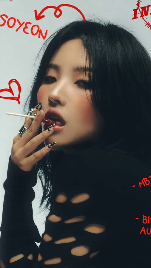 Soyeon Gidle Elegant Portrait Wallpaper