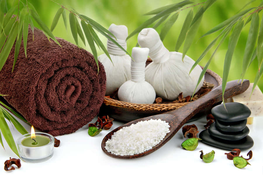 Spa Wellness Accessories Setup Wallpaper