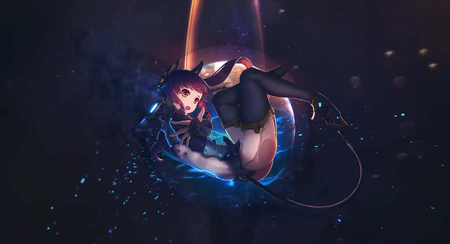 Space Anime Cat Girl Wallpaper