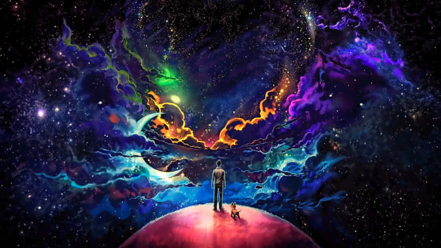 Space Anime Premium Photo Wallpaper