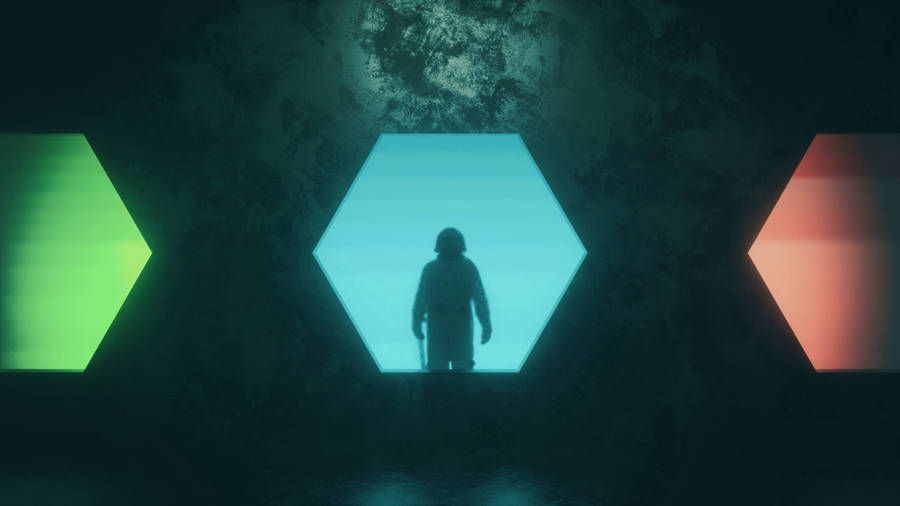 Space Astronaut Silhouette Wallpaper