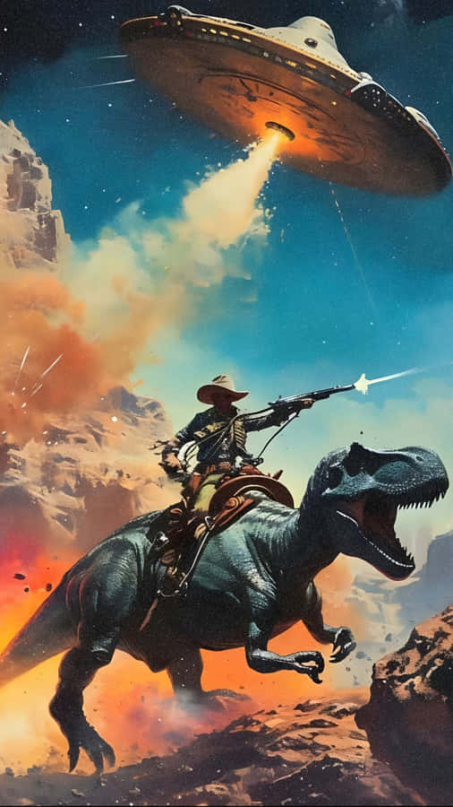 Space Cowboy Adventure Wallpaper