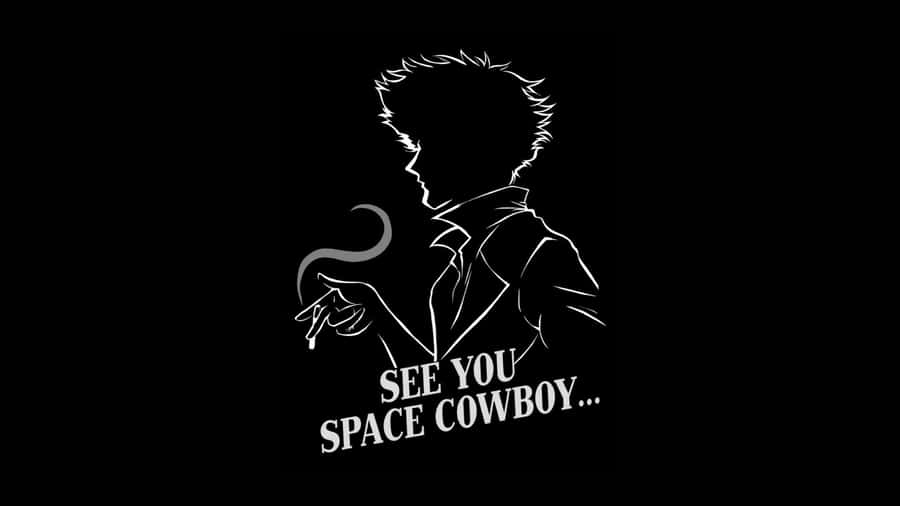 Space Cowboy Silhouette Wallpaper