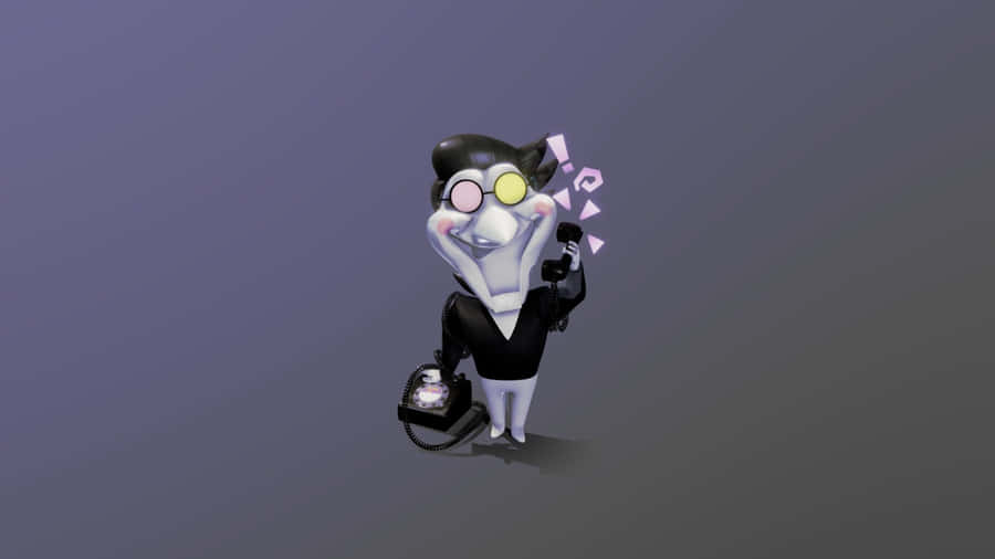 Spamton From Deltarune Striking A Pose On A Vibrant Background Wallpaper