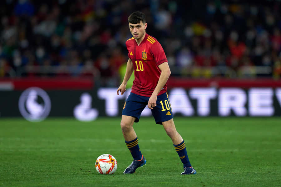 Spanish Midfielder Number10 Football Action Wallpaper