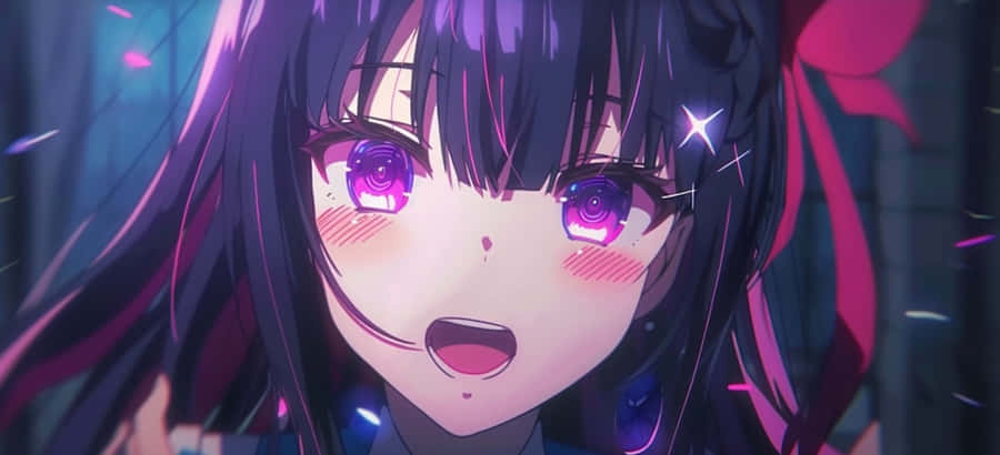 Sparkling Anime Eyes Ai Hoshino Wallpaper