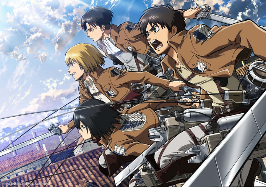 Spectacular Attack On Titan Poster Wallpaper