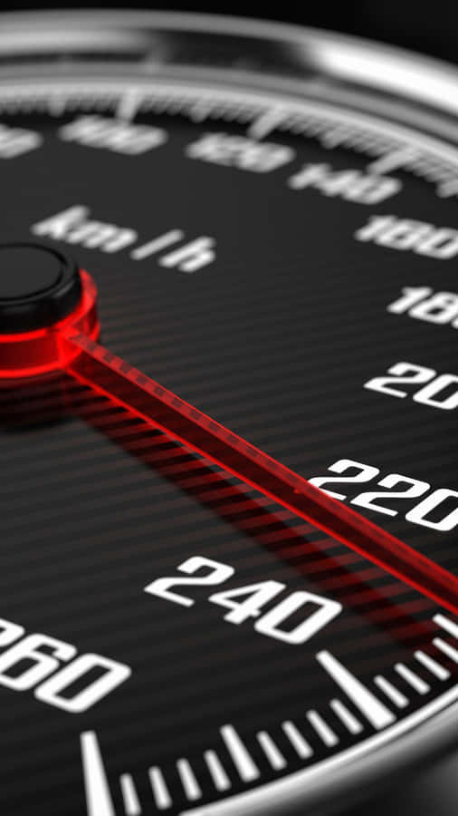 Speedometer Close Up Red Needle Wallpaper