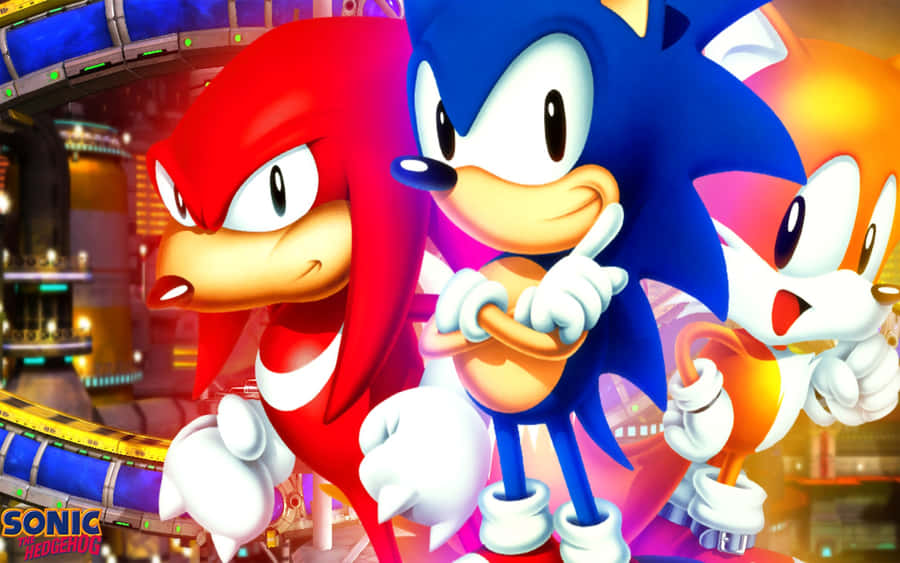 Speedy Sonic In Action Wallpaper