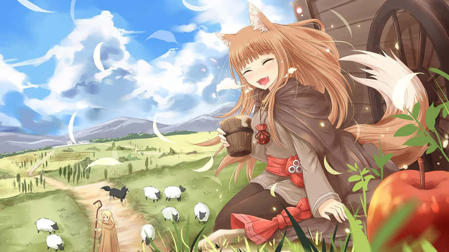 Spice And Wolf - Bringing Together Two Different Worlds Wallpaper