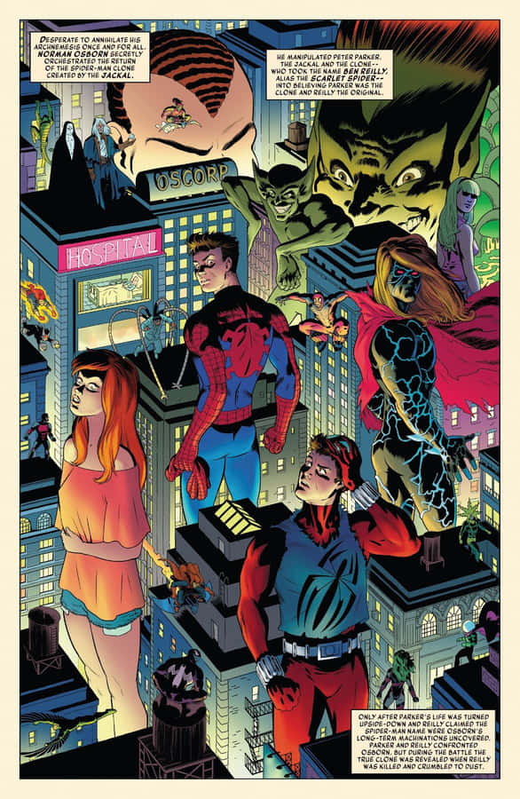 Spider Man Clone Saga Comic Panel Wallpaper