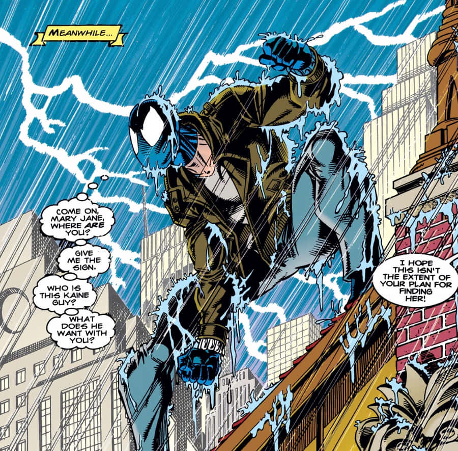 Spider Man Clone Saga Snowy Rooftop Wallpaper