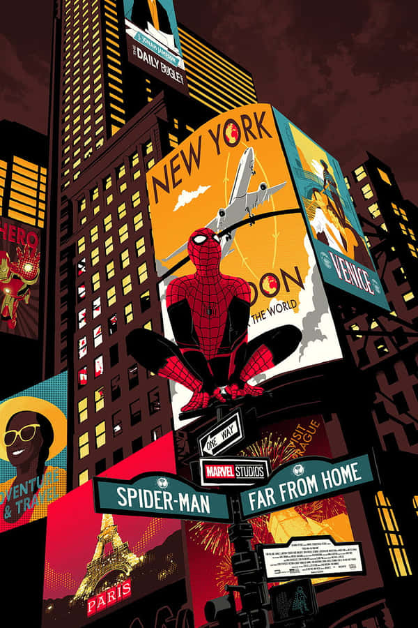 Spider Man Far From Home Daily Bugle Billboard Wallpaper