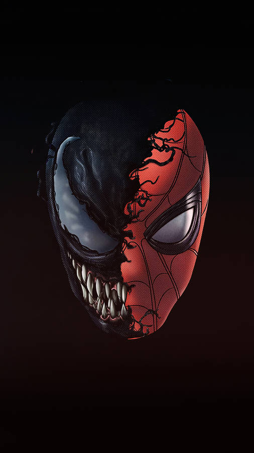 Spider Man Half Mask Mobile Wallpaper