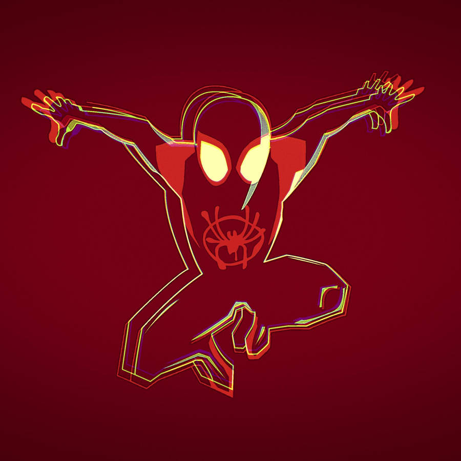 Spider Man Into The Spider Verse Line Art Wallpaper