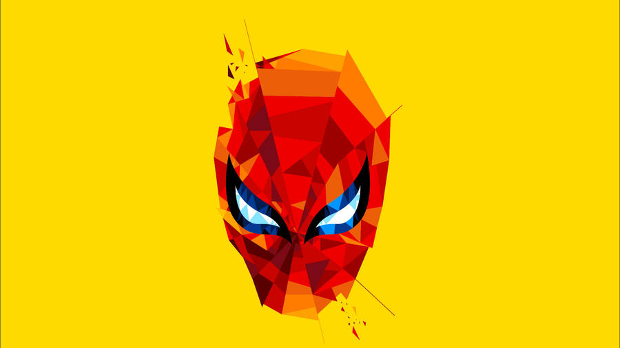 Spider Man Mask Artistic Mosaic Wallpaper