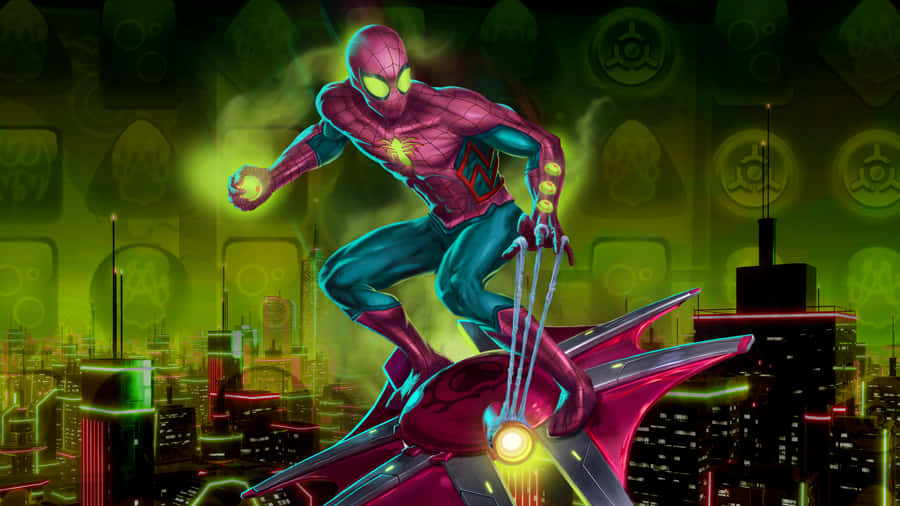Spider Man Oscorp Glowing Background Wallpaper