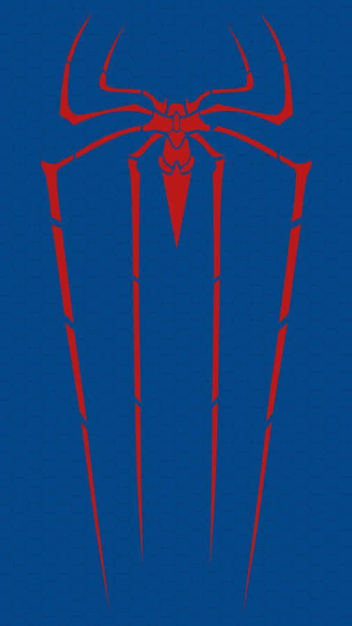 Spider-man Phone Blue And Red Logo Wallpaper