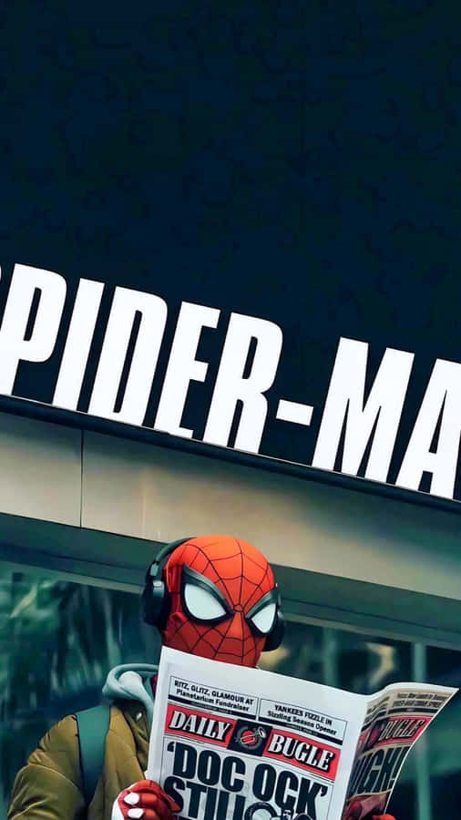 Spider Man Reading Daily Bugle Wallpaper