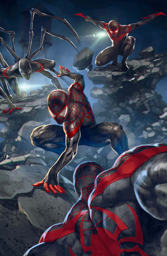 Spider Men Clone Saga Illustration Wallpaper