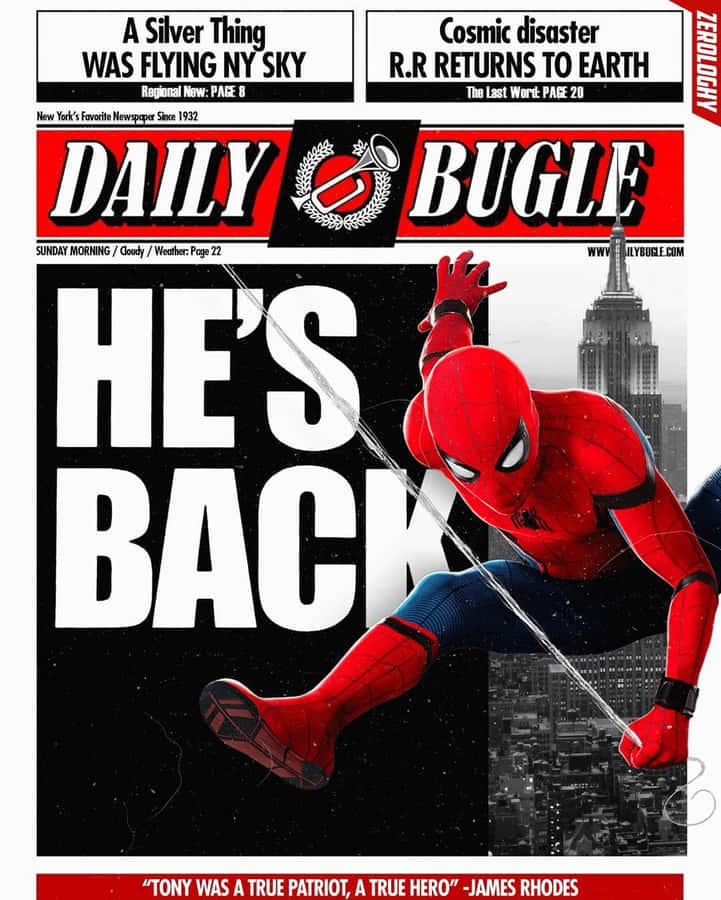 Spiderman Returns Daily Bugle Cover Wallpaper