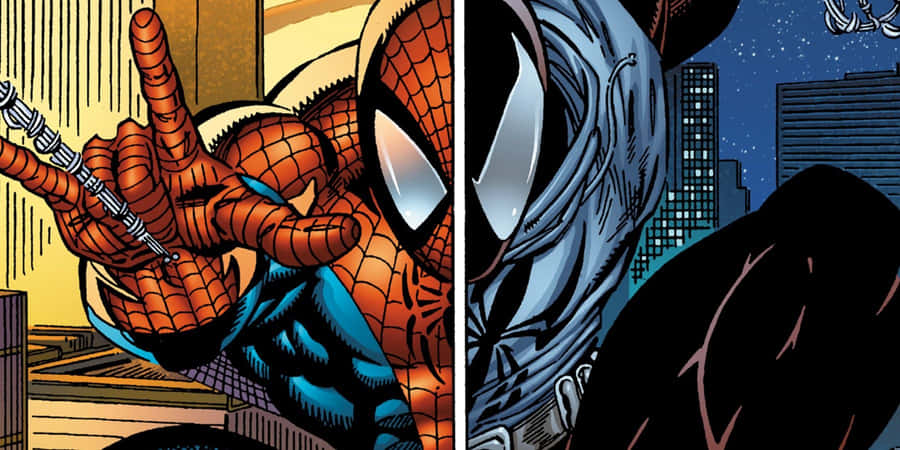 Spidermanvs Clone Saga Showdown Wallpaper