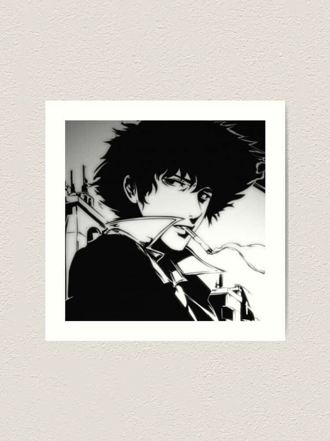 Spike Spiegel In Action From Cowboy Bebop Wallpaper