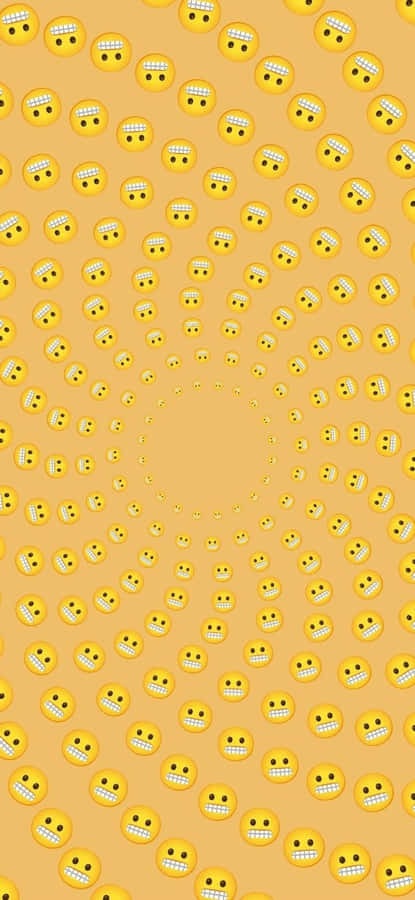 Spiral Emoji Pattern Wallpaper