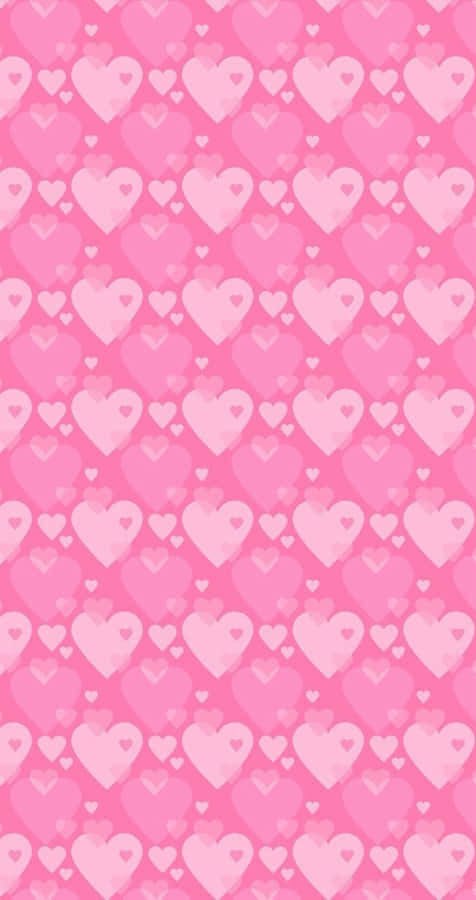 Splendid Pattern Pink Hearts Iphone Wallpaper