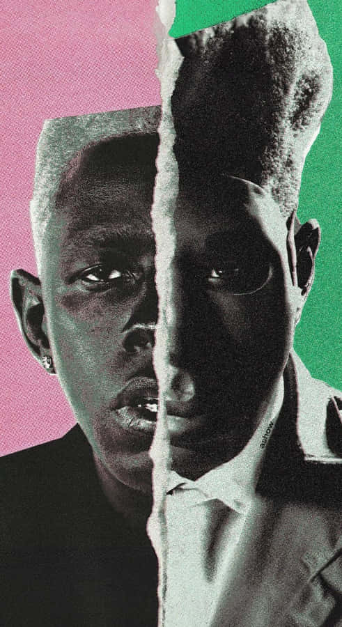 Split Portrait Art Chromatopia Wallpaper