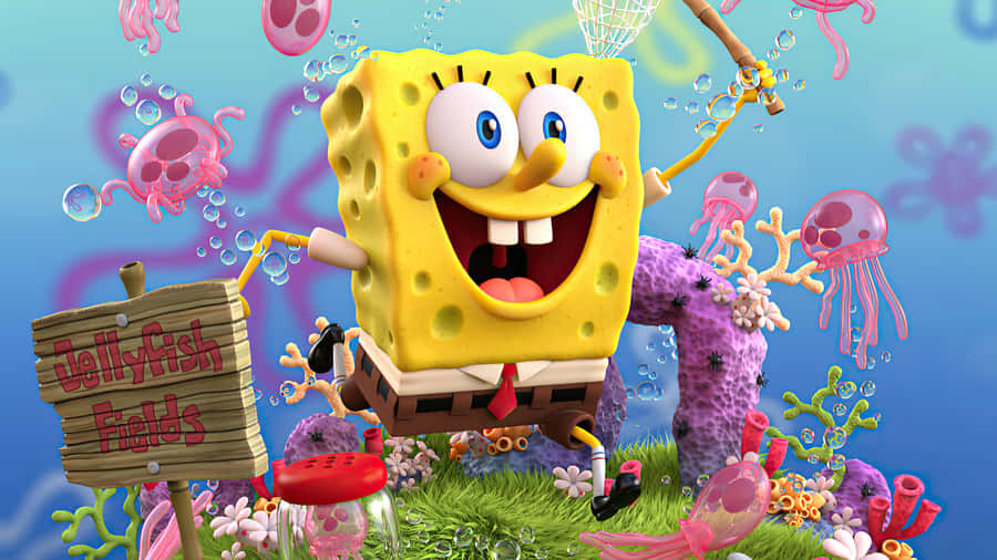 Sponge Bob Jellyfishing Adventure Wallpaper