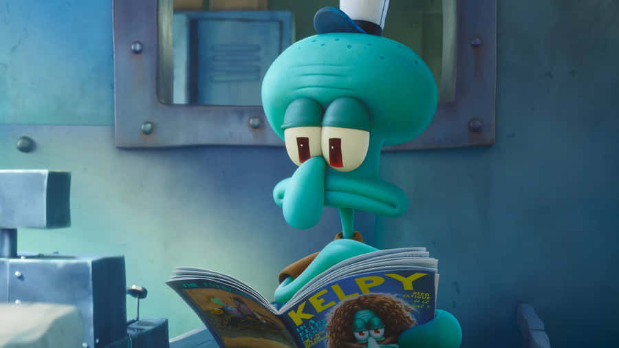 Spongebob Pfp Squidward Reading Wallpaper