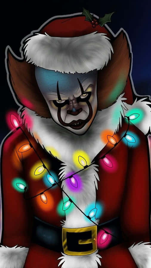 Spooky Christmas Clown Wallpaper