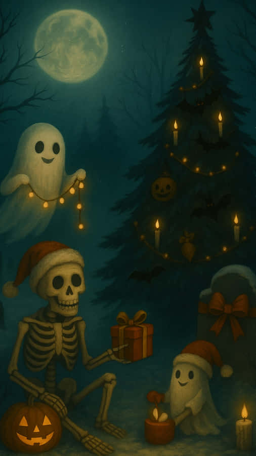Spooky Christmas Night Wallpaper