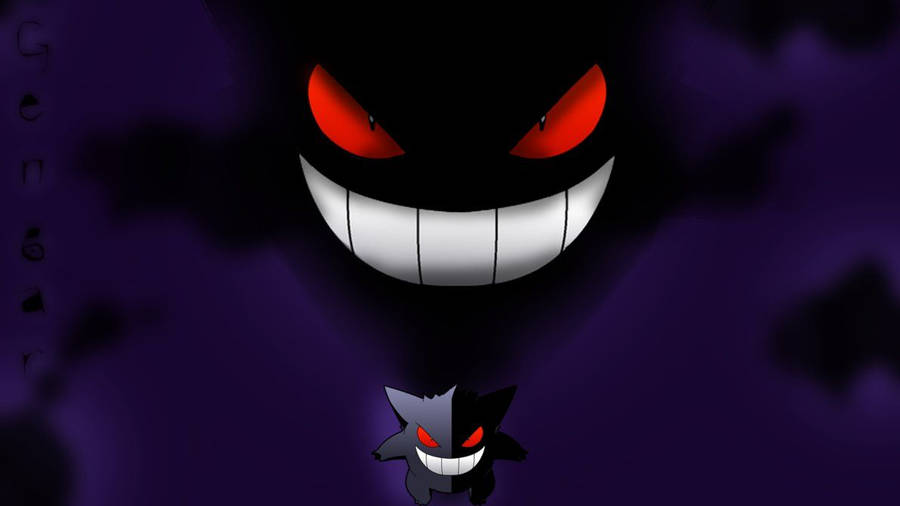 Spooky Gengar Lurks In The Shadows Wallpaper