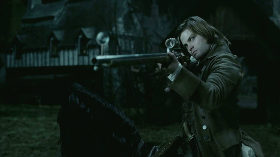 Spooky Pathway Through Sleepy Hollow Wallpaper