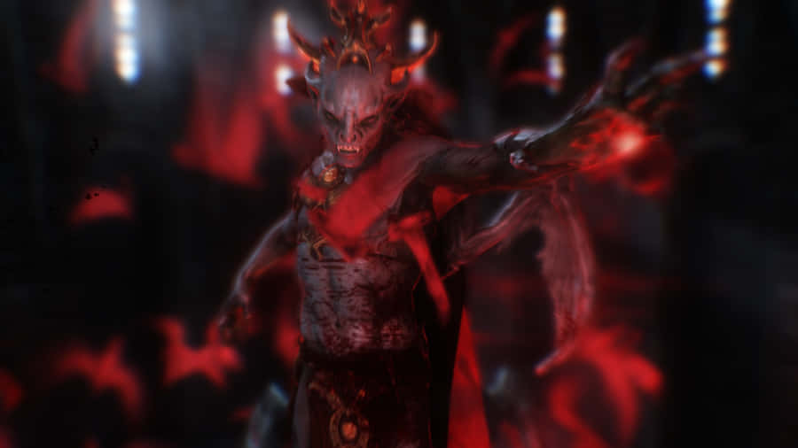 Spooky Vampire Lord Ruling The Night Wallpaper