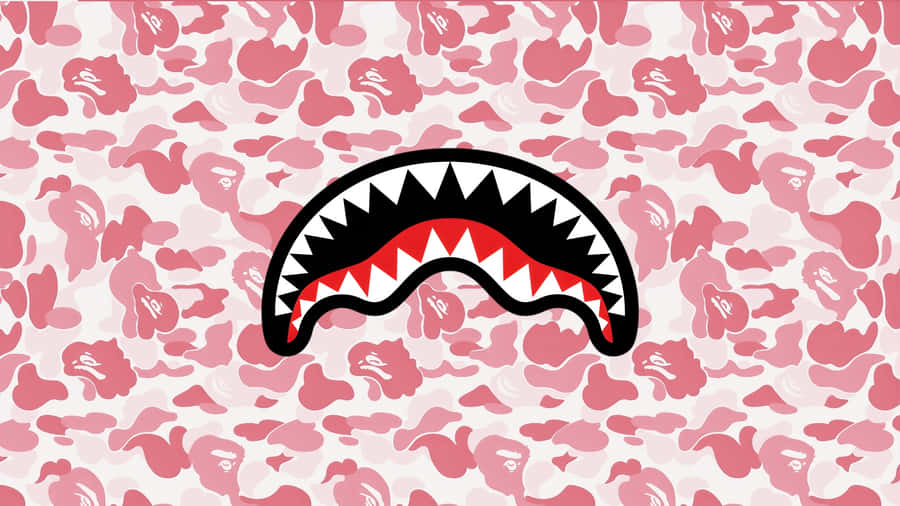 Sprayground Pink Camo Shark Backpack Wallpaper