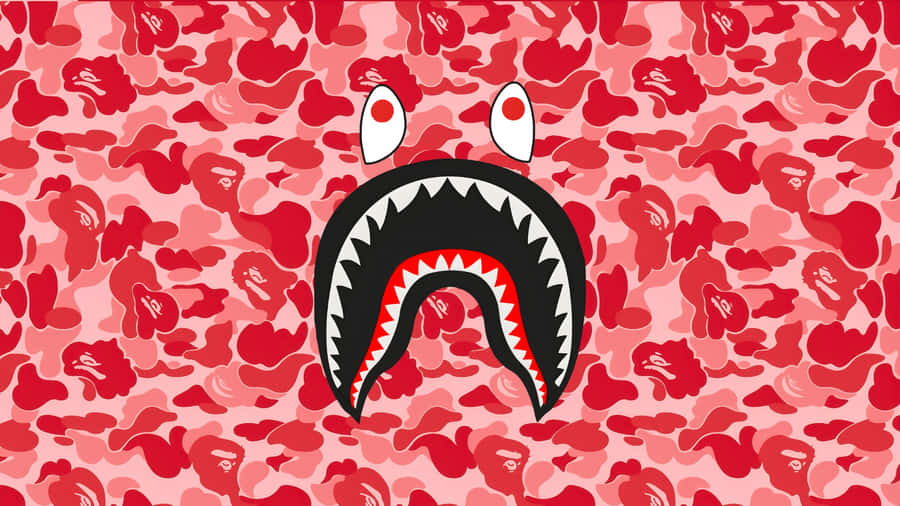 Sprayground Red Camo Shark Wallpaper