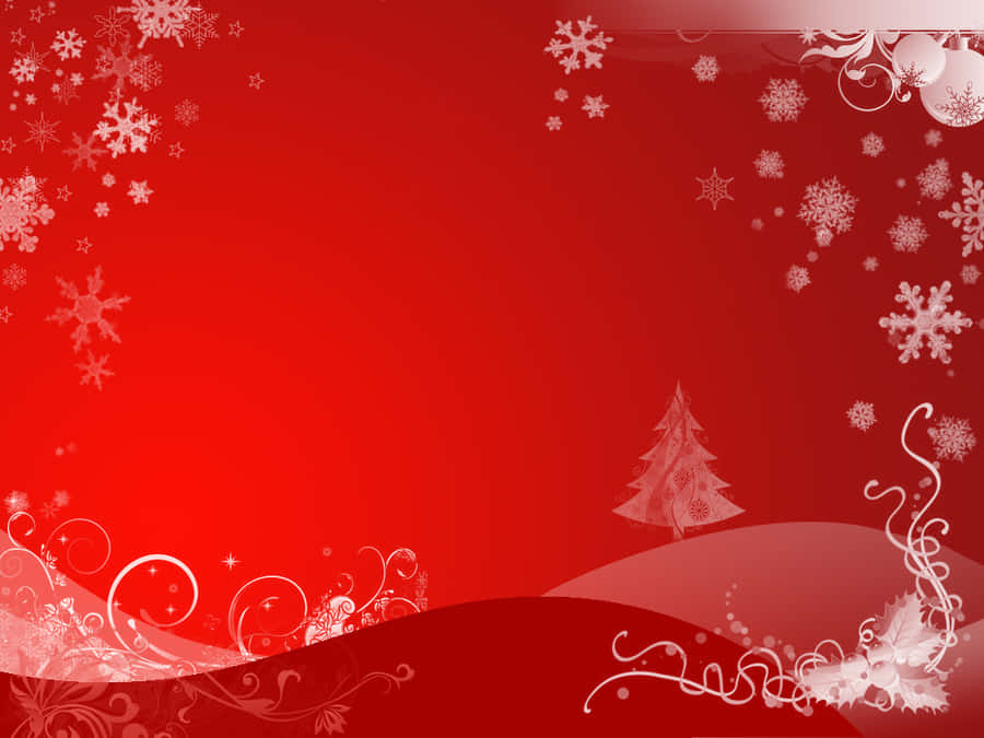 Spread Holiday Cheer With A Red Aesthetic Christmas Wallpaper