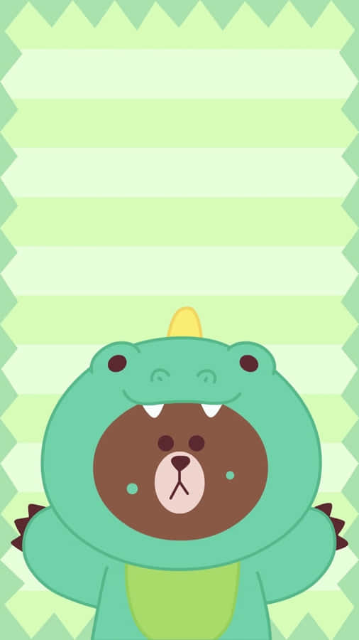 Spread Some Happy With This Sweet Cute Green Kawaii! Wallpaper