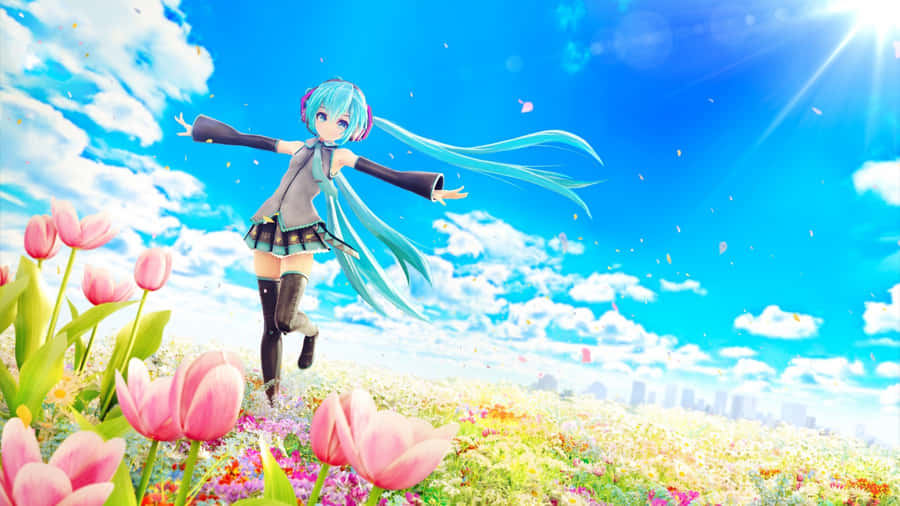 Spring Anime Vibrant Scenes Wallpaper