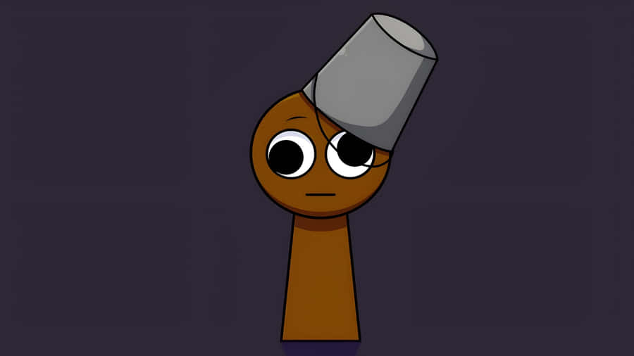 Sprunki Character With Bucket Wallpaper