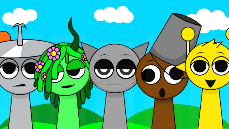 Sprunki Characters Group Wallpaper